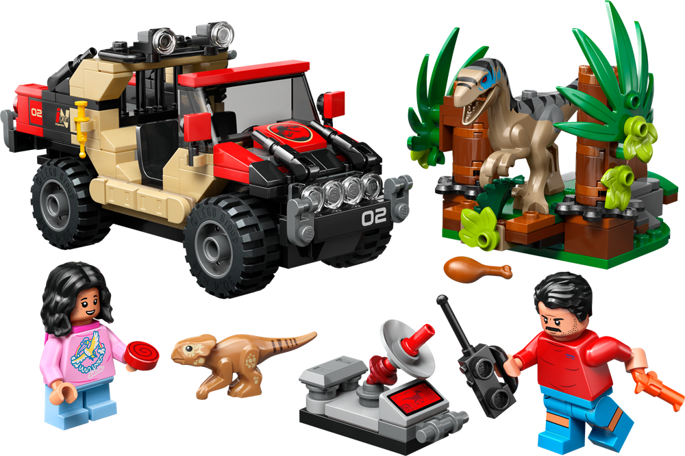 LEGO JURASSIC WORLD FUGA DAL RAPTOR SUL FUORISTRADA 76972