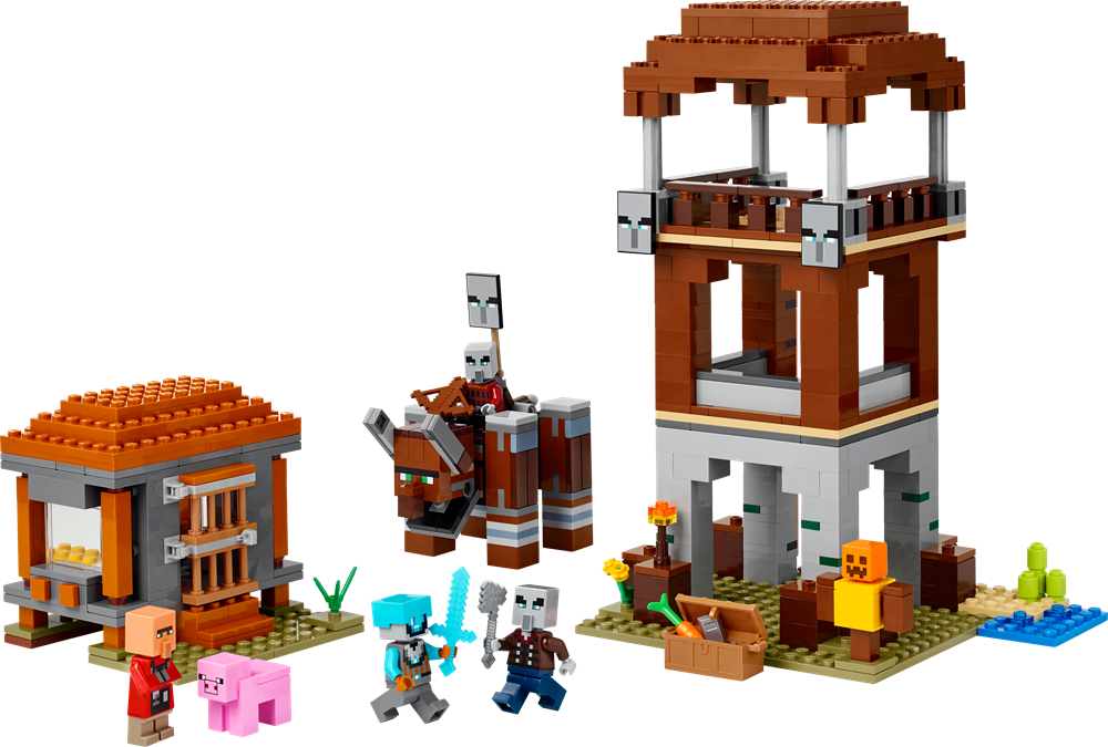 LEGO MINECRAFT L’AVAMPOSTO DEL SACCHEGGIATORE E PREDONE 21278