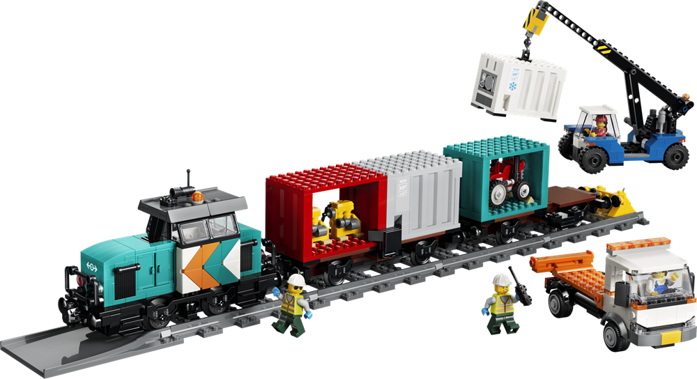 LEGO CITY TRENO MERCI PORTUALE CON GRU E CAMION 60509