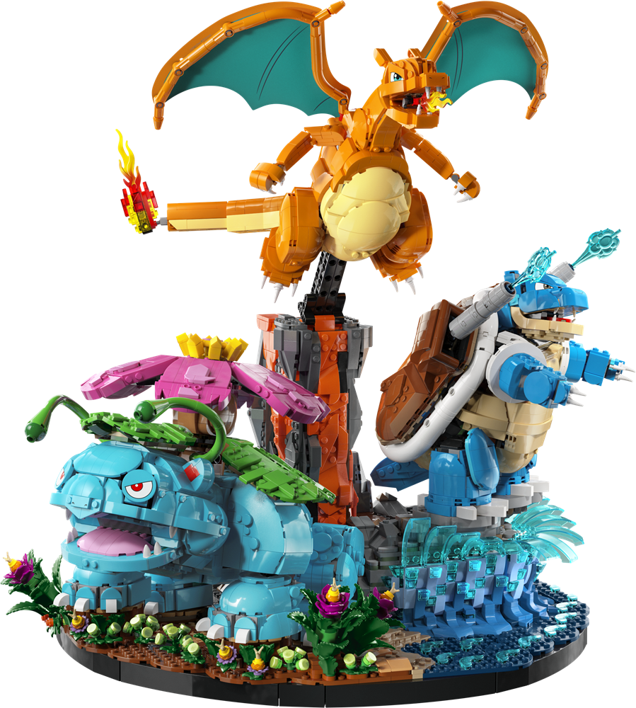 LEGO POKÉMON VENUSAUR, CHARIZARD E BLASTOISE 72153
