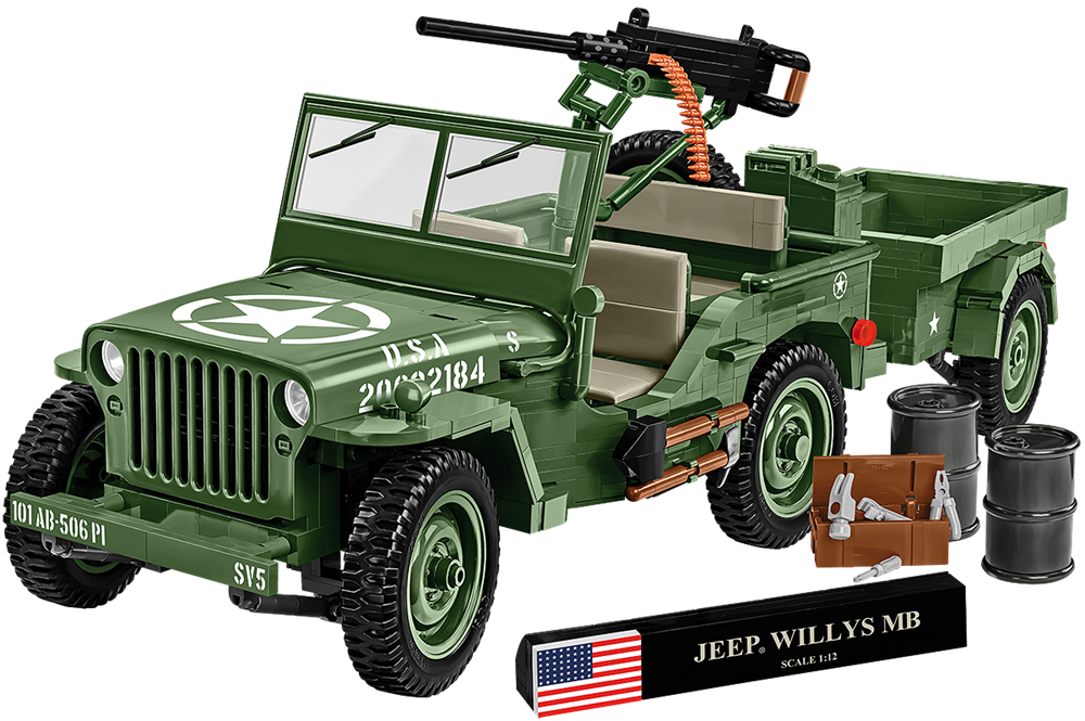 COBI HISTORICAL COLLECTION WWII WILLYS MB & TRAILER - EXECUTIVE EDITION 2804