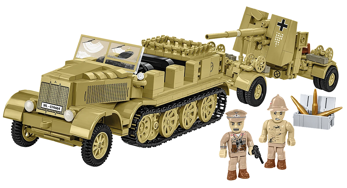 COBI HISTORICAL COLLECTION WWII SD.KFZ.8 TOWING 8.8 CM FLAK 36 3143 COBI HISTORICAL COLLECTION WWII SD.KFZ.8 TOWING 8.8 CM FLAK 36 3143