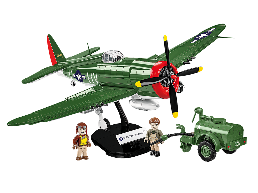 COBI HISTORICAL COLLECTION WWII P-47 THUNDERBOLT & TANK TRAILER - EXECUTIVE EDITION 5736