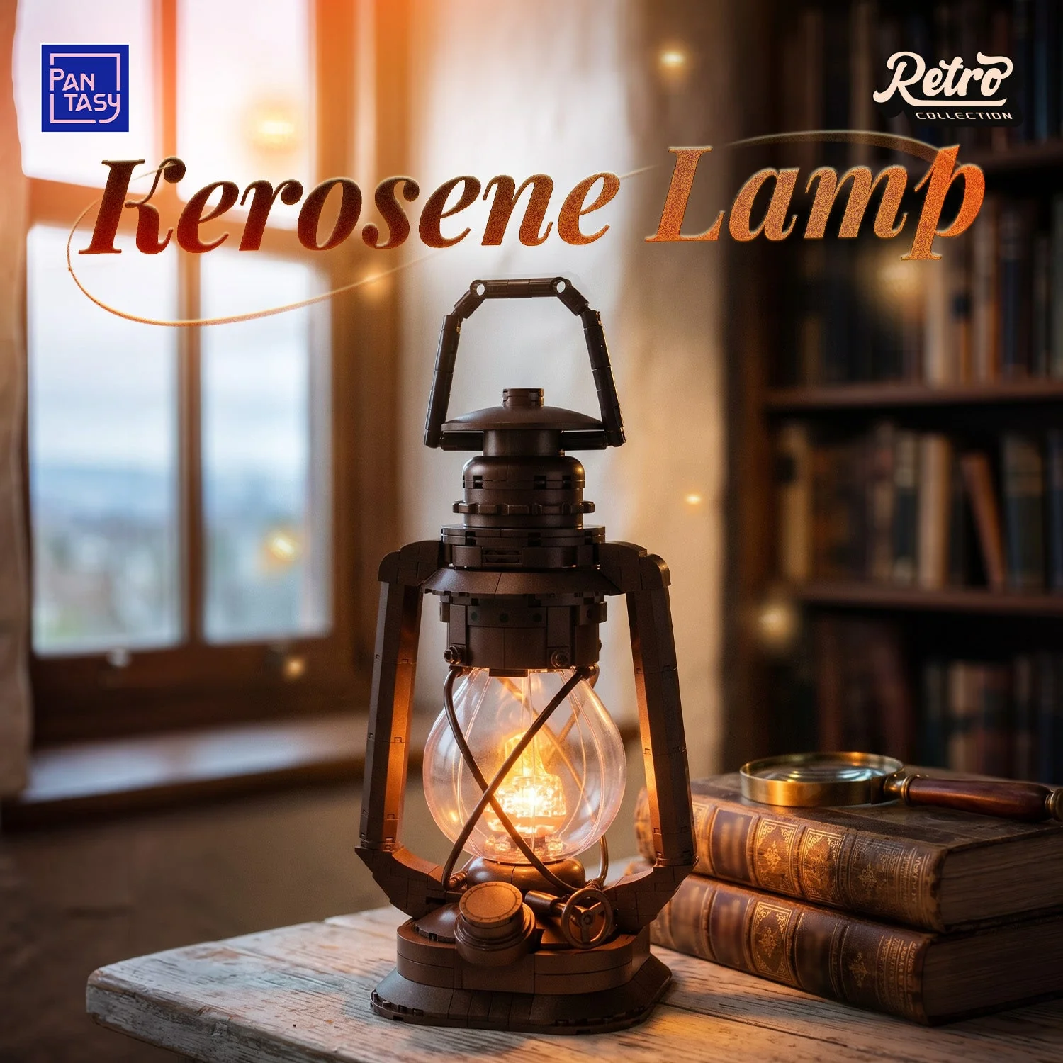 PANTASY SET DI MATTONCINI RETRÒ - LAMPADA A KEROSENE PAN85056