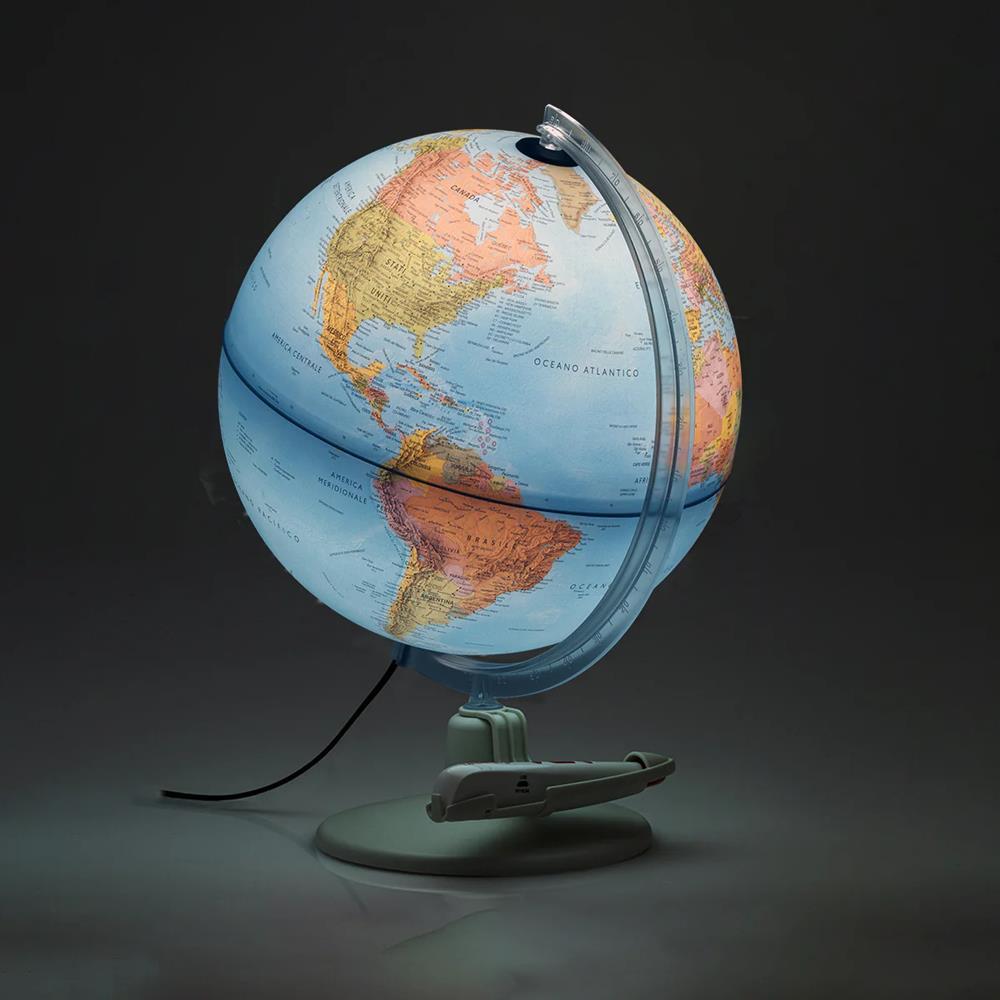 MAPPAMONDO GEOGRAFICO POLITICO 25 CM PARLAMONDO - ILLUMINATO INTERATTIVO