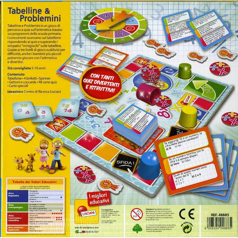 LISCIANI GIOCHI I'M A GENIUS TABELLINE E PROBLEMINI 48885