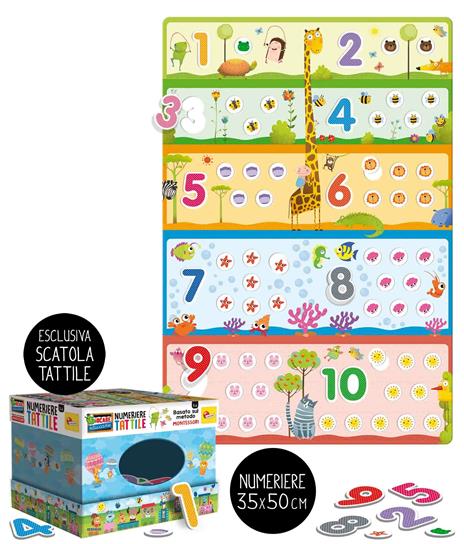 LISCIANI GIOCHI MONTESSORI PLUS NUMERIERE TATTILE 72453