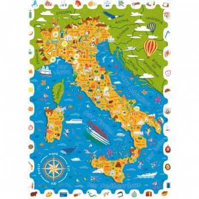 LUDATTICA LA MAPPA D'ITALIA DEDECTIVE PUZZLE 108PZ 22174