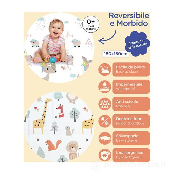FAMILY NATION TAPPETO MONTESSORI PIEGHEVOLE 2 IN 1 - ANIMAL FRIENDS