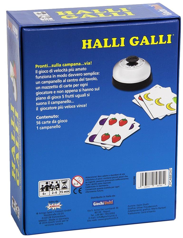 GIOCHI UNITI HALLI GALLI EDIZIONE 2024 GU807 GIOCHI UNITI HALLI GALLI EDIZIONE 2024 GU807