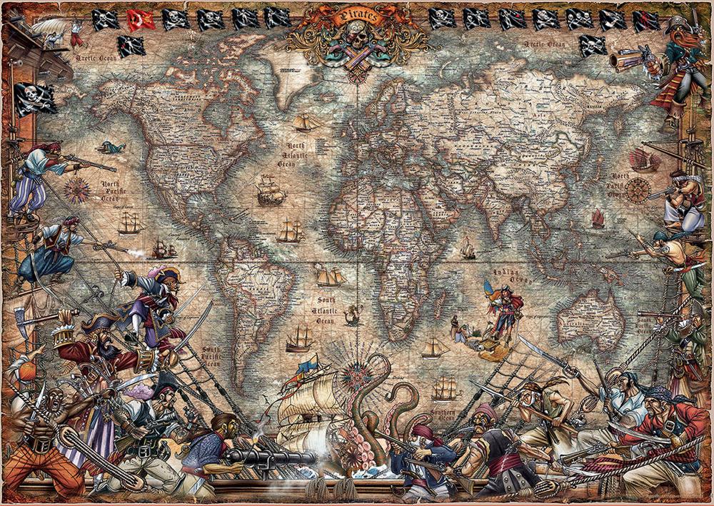 EDUCA PUZZLE MAPPA DEI PIRATI - PIRATES MAP - 2000 PZ 18008