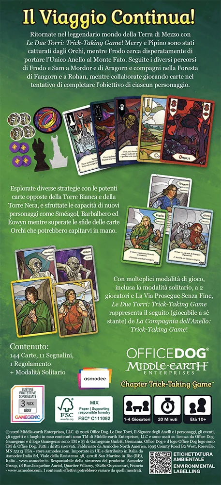 ASMODEE LE DUE TORRI: TRICK TAKING GAME 9880 ASMODEE LE DUE TORRI: TRICK TAKING GAME 9880