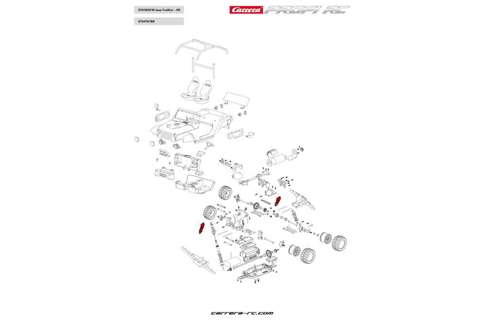 CARRERA PROFI RC SUSPENSION SET FOR RED FIBRE (183002) (183001) 370410188