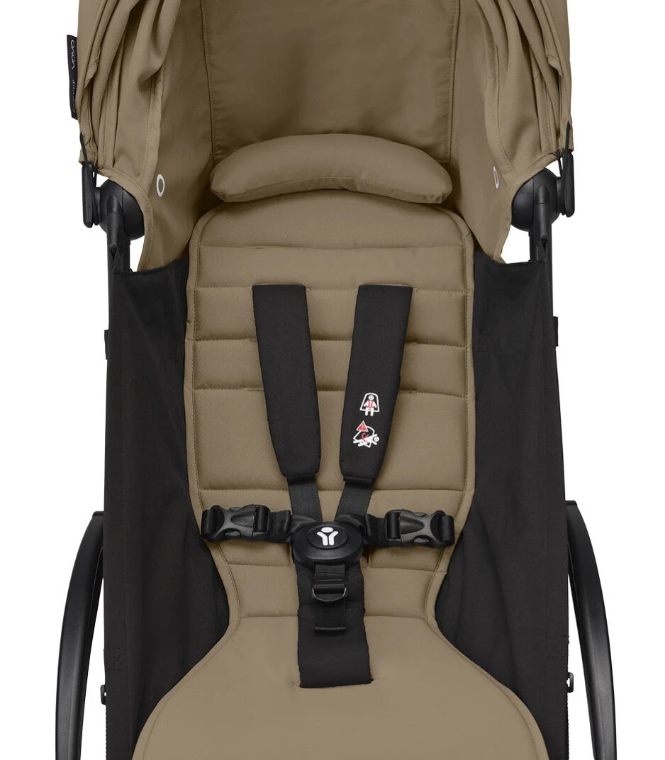 STOKKE PASSEGGINO YOYO³ DA 6 MESI TELAIO BLACK/BLACK + RIVESTIMENTO TOFEE 646002+646408