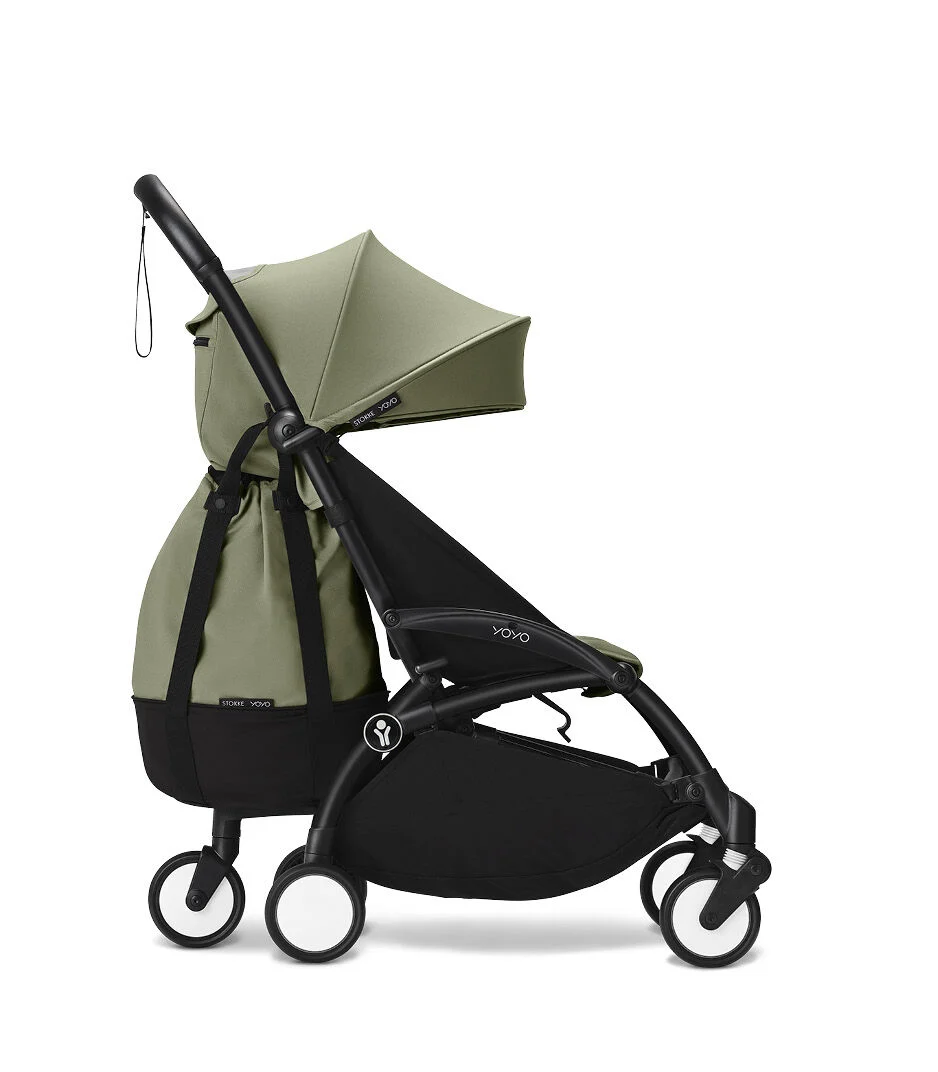 STOKKE PASSEGGINO YOYO³ DA 6 MESI TELAIO BLACK/BLACK + RIVESTIMENTO OLIVE 646002+646411