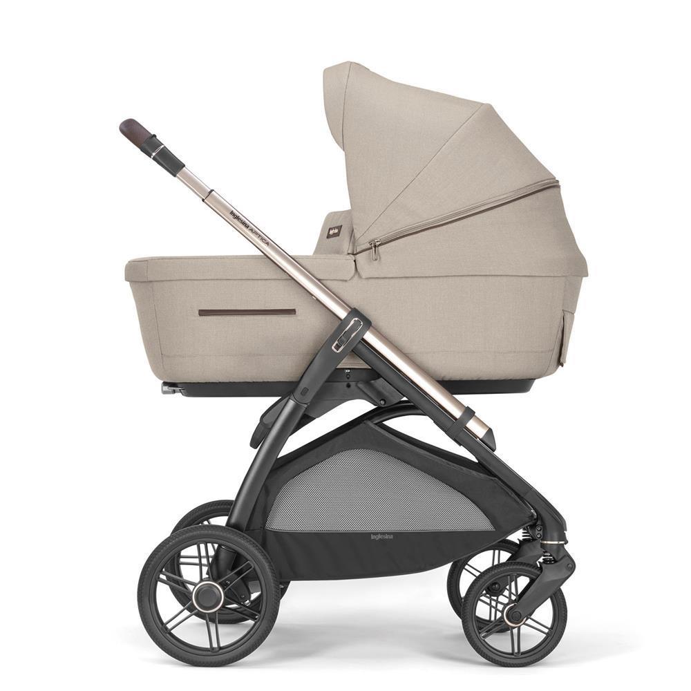 INGLESINA TRIO SYSTEM QUATTRO APTICA PASHMINA BEIGE CON TELAIO PALLADIO BLACK E SEGG. DARWIN INFANT RECLINE KA62R0PSB