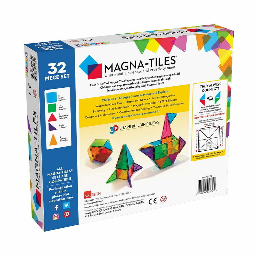 MAGNA-TILES CLEAR COLORS - 32 ELEMENTI 02132