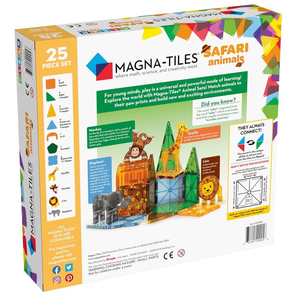 MAGNA-TILES SAFARI ANIMALS - 25 ELEMENTI 20925