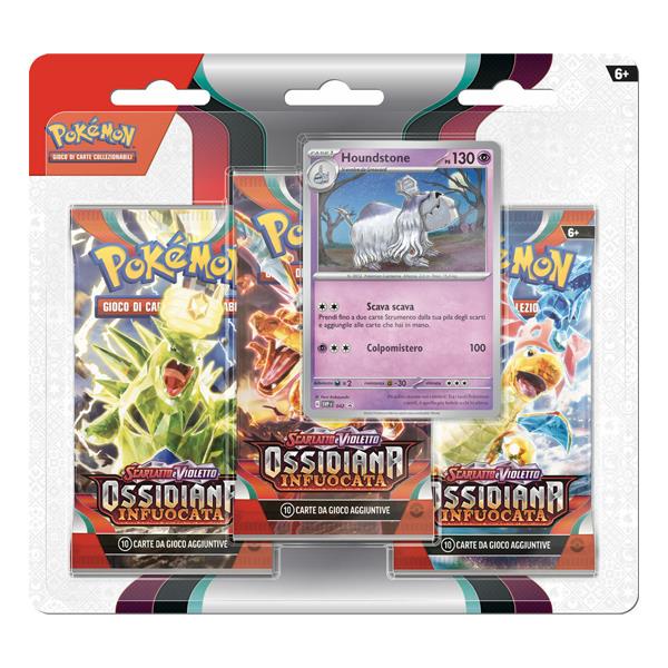 GAMEVISION POKEMON OSSIDIANA INFUOCATA BLISTER 3 BUSTE + 1 CARD PK60342-I