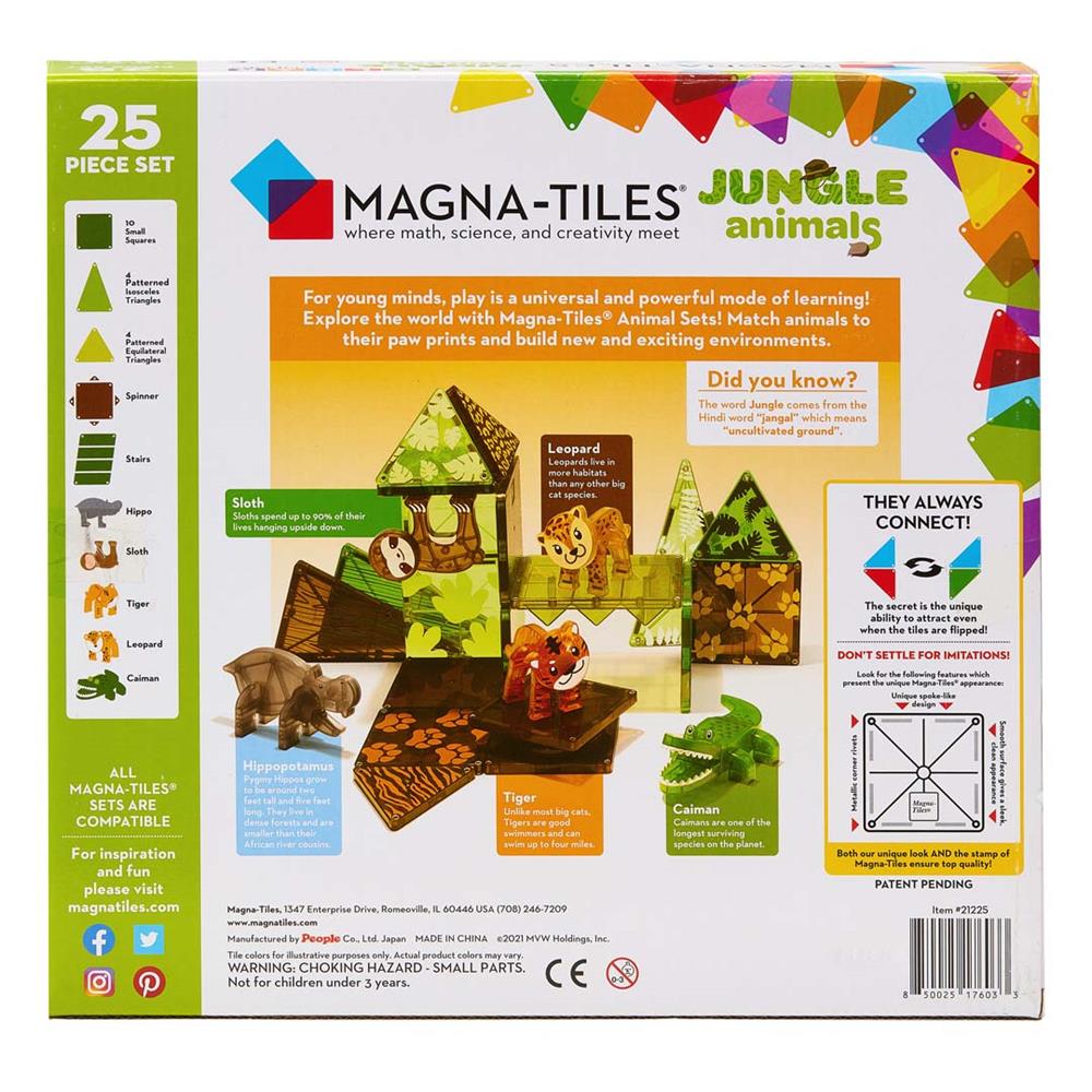 MAGNA-TILES JUNGLE ANIMALS - 25 ELEMENTI 21225