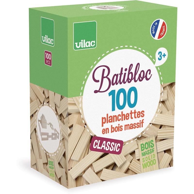 VILAC SET DA COSTRUZIONE IN LEGNO NATURALE 100PZ 2125