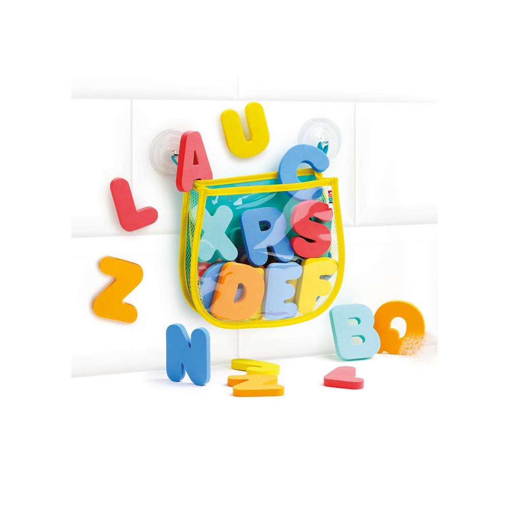 LUDI ALFABETO DA BAGNO MULTICOLORE CON RETE 40092