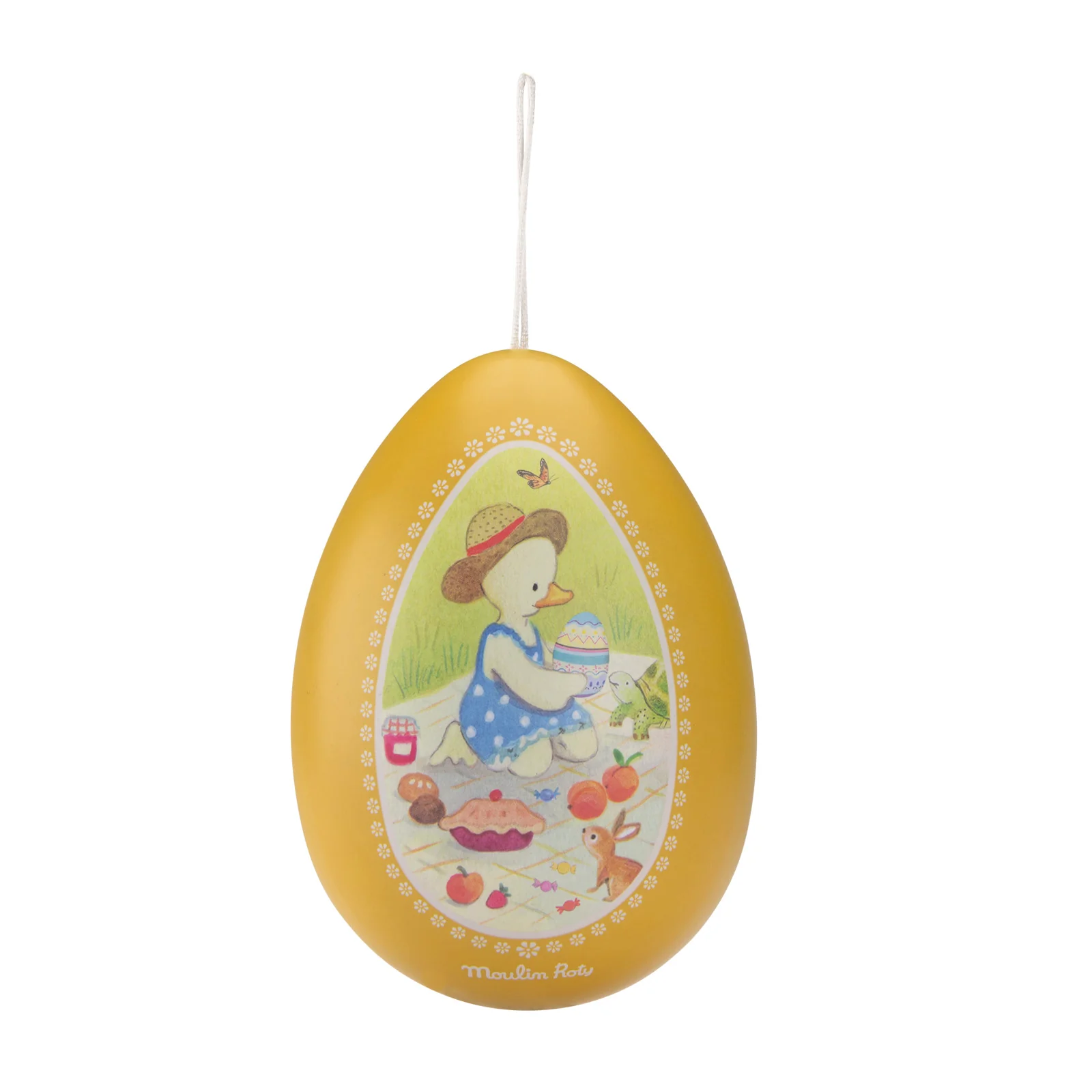 MOULIN ROTY UOVO GRANDE GIALLO METALLO LA GRANDE FAMILLE 632308