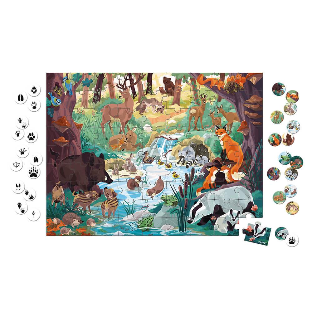 JANOD PUZZLE LE IMPRONTE DEGLI ANIMALI 81 PEZZI - IN COLLABORAZIONE CON IL WWF® J08628