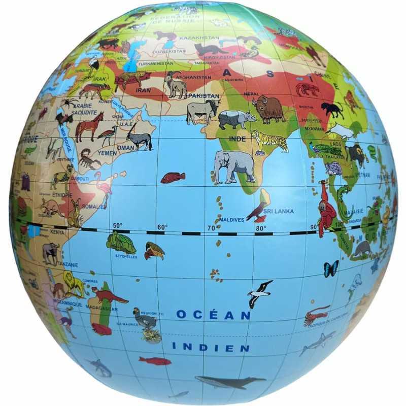 CALY MAPPAMONDO GONFIABILE ANIMALI 50 CM 5900049