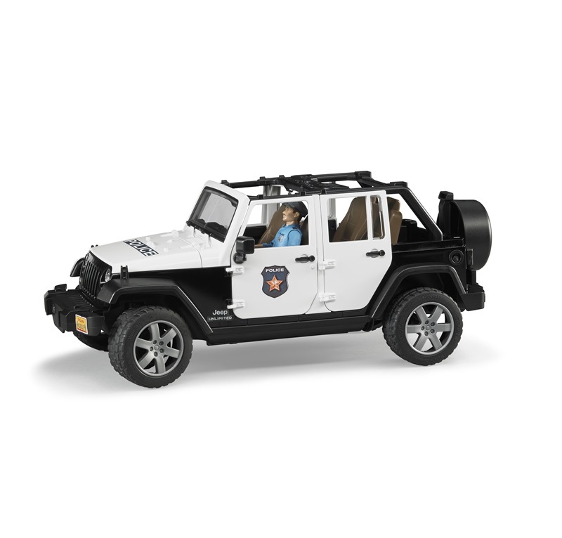 BRUDER JEEP WRANGLER UNLIMITED RUBICON CON POLIZIOTTO, LUCI E SUONI 2526