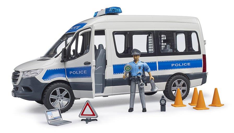 BRUDER MB SPRINTER VEICOLO D'INTERVENTO DELLA POLIZIA 02683