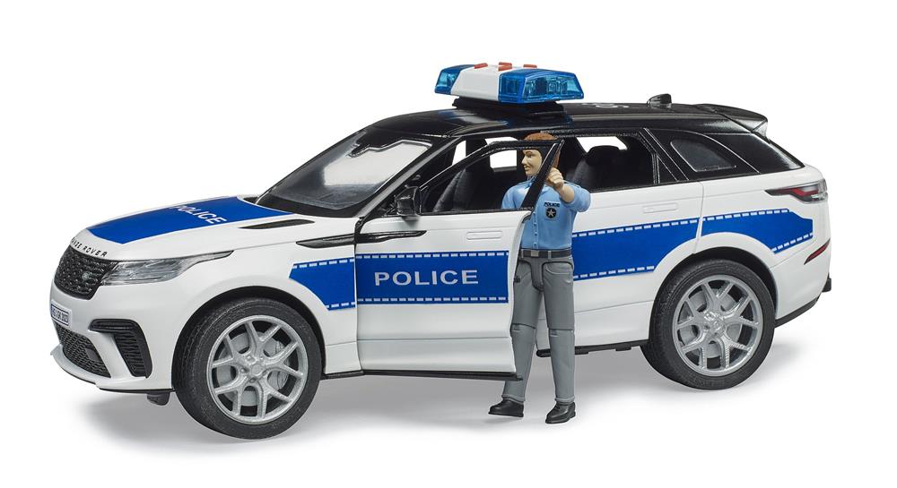 BRUDER RANGE ROVER VELAR AUTO DELLA POLIZIA CON POLIZIOTTO 02890