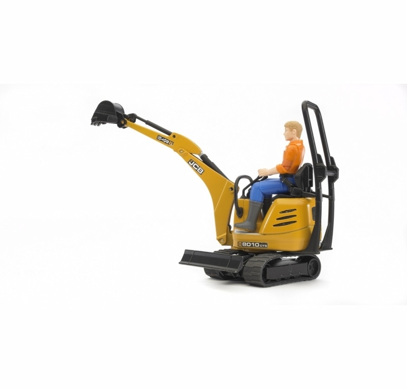 BRUDER JCB MICRO ESCAVATORE 8010 CTS CON FIGURA 62002