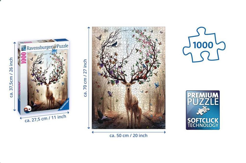 RAVENSBURGER CERVO MAGICO 1000 PZ 00088 RAVENSBURGER CERVO MAGICO 1000 PZ 00088