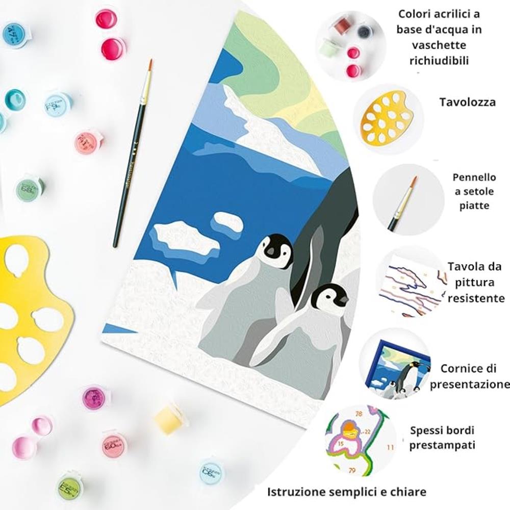 RAVENSBURGER CREART SERIE D - LA FAMIGLIA DI PINGUINI 23058