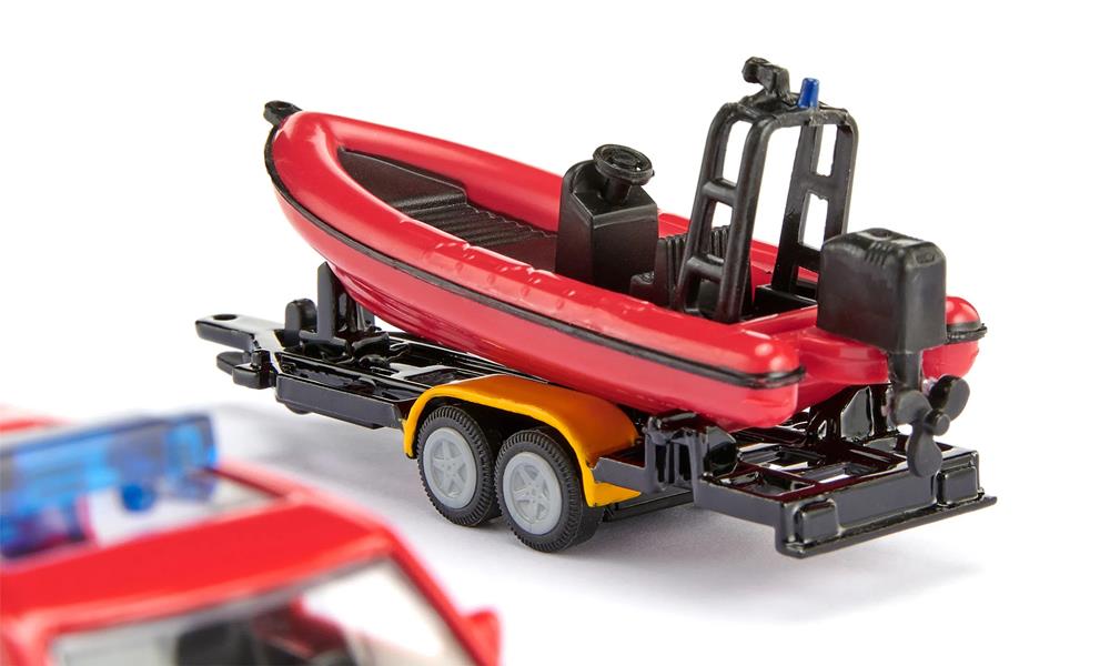 SIKU LAND ROVER DEFENDER VVF CON BARCA DI SALVATAGGIO 1608