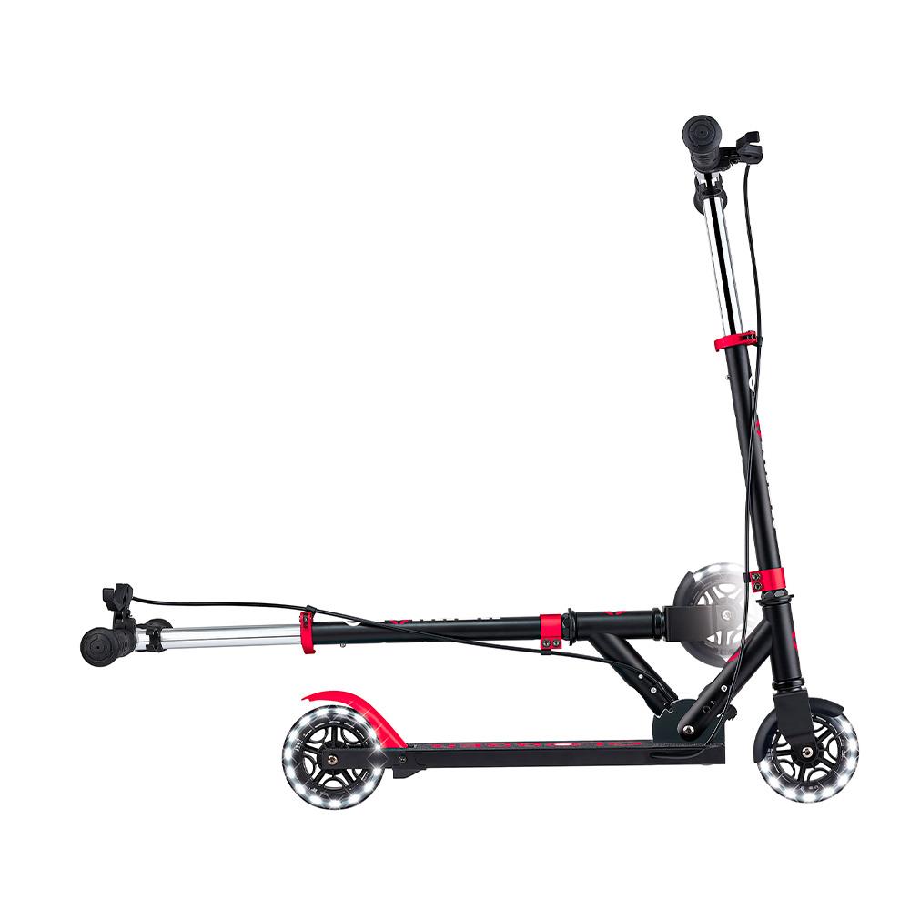 GLOBBER FLOW ELEMENT FOLDABLE JUNIOR LIGHTS - BLACK-RED 729-102