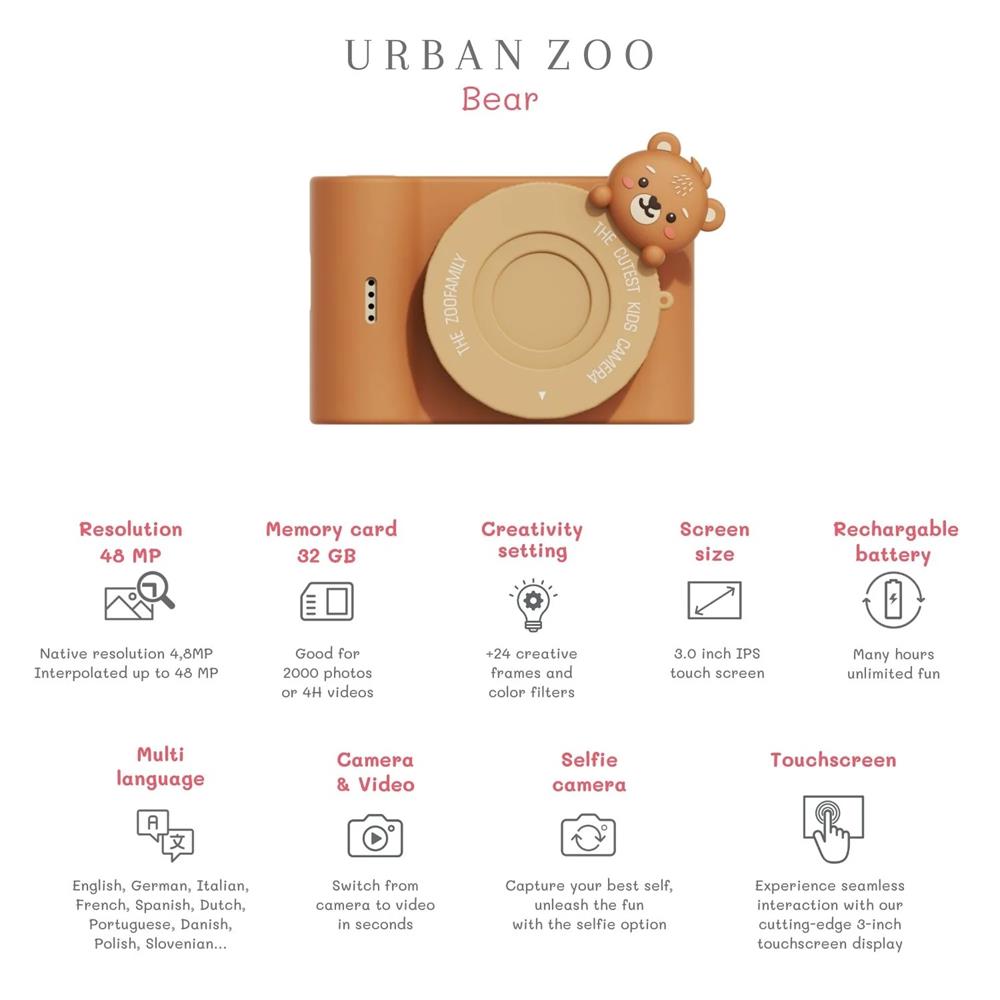 THE ZOOFAMILY URBAN ZOO BEAR - FOTOCAMERA PER BAMBINI THE ZOOFAMILY URBAN ZOO BEAR - FOTOCAMERA PER BAMBINI