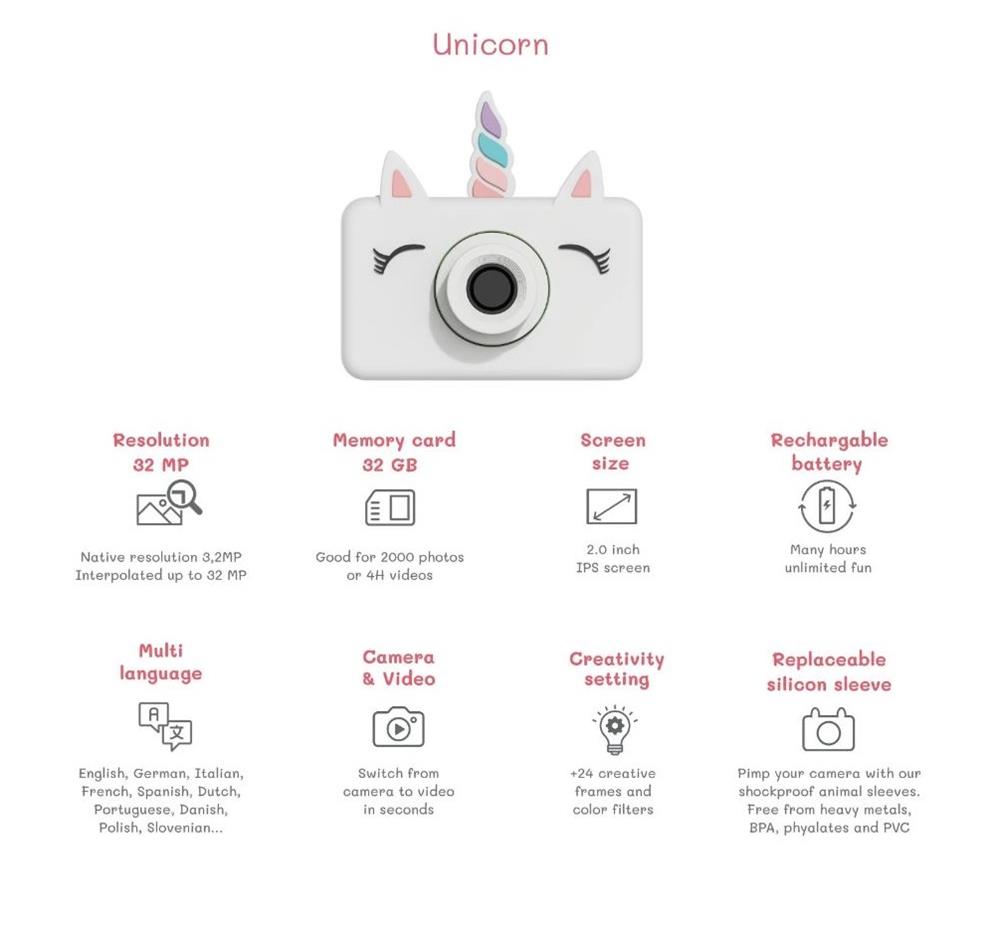 THE ZOOFAMILY ZOO FRIENDS UNICORN - FOTOCAMERA PER BAMBINI