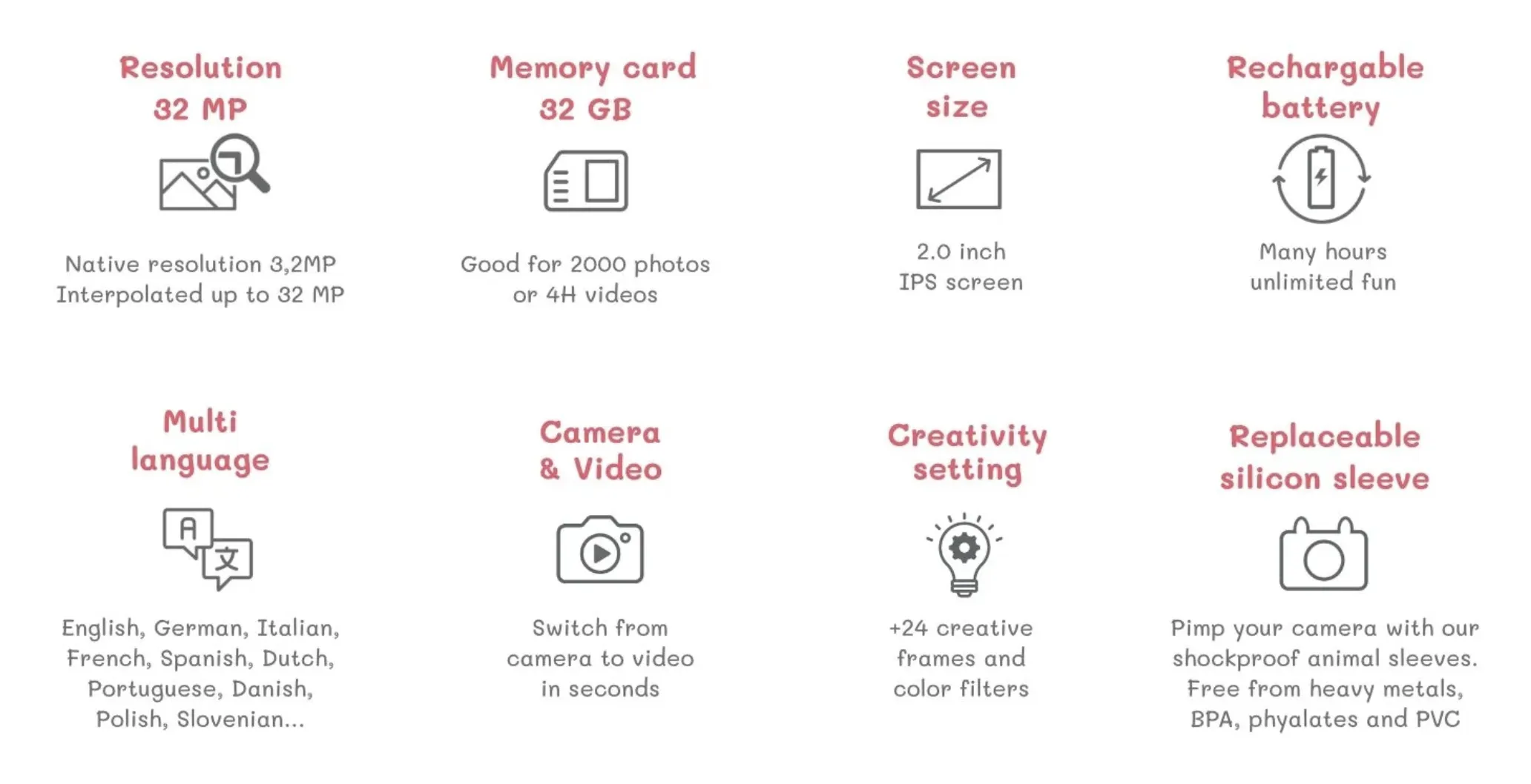 THE ZOOFAMILY ZOO FRIENDS FOX - FOTOCAMERA PER BAMBINI