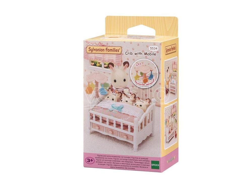 SYLVANIAN FAMILIES CULLA CON GIOSTRINA PER TRIGEMINI CON ACCESSORI 5534