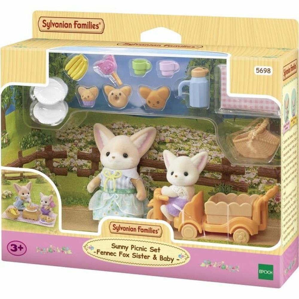 SYLVANIAN FAMILIES SET PICNIC AL SOLE - SORELLA E BEBÈ VOLPE FENNEC 5698