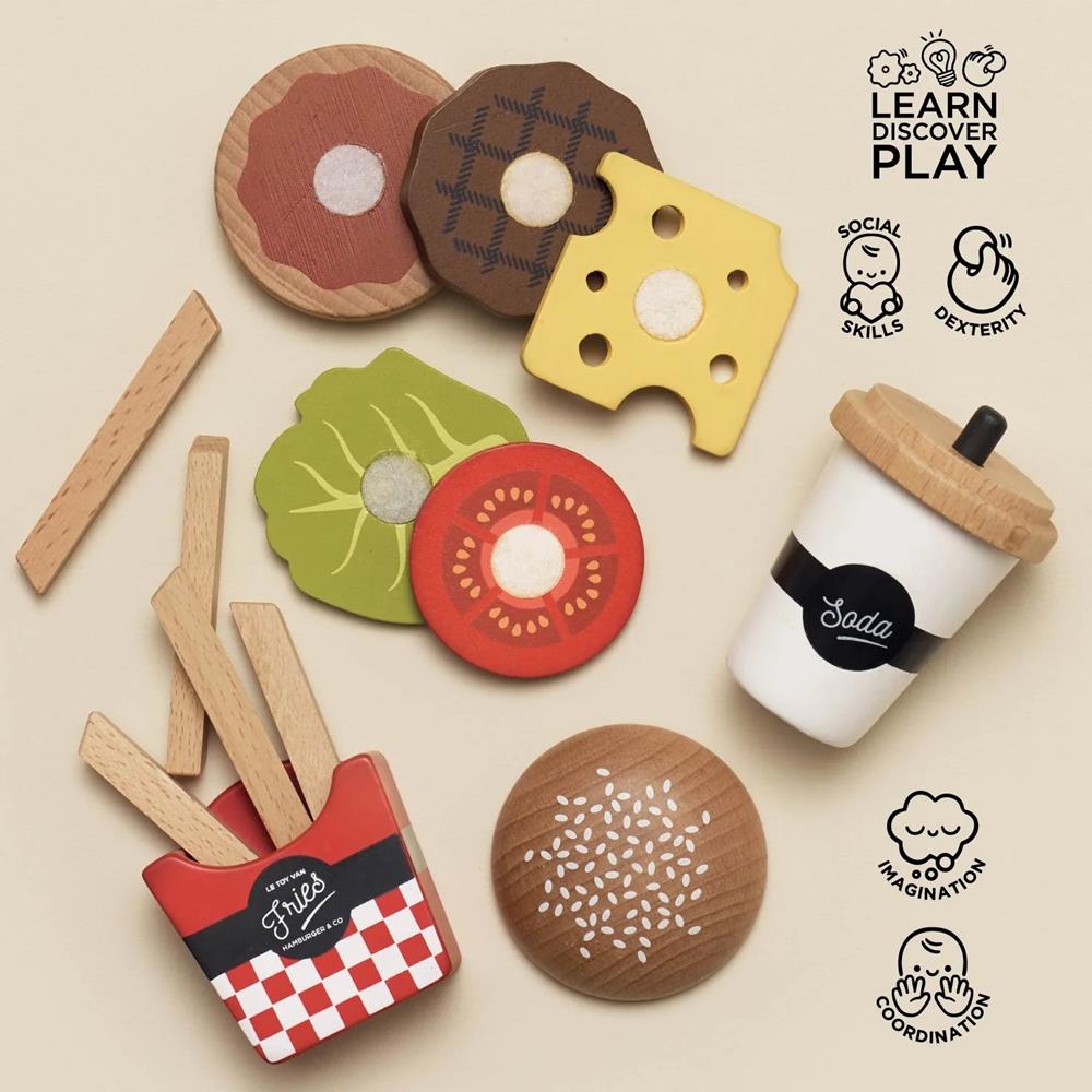 LE TOY VAN SET HAMBURGER GOURMET - 6 PZ TV3003