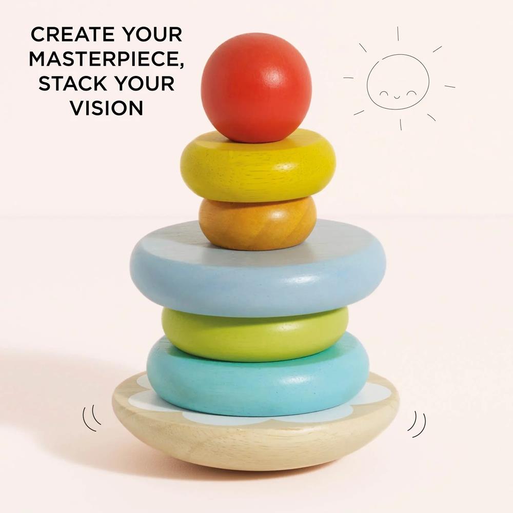 LE TOY VAN TORRE AD ANELLI ARCOBALENO PL011