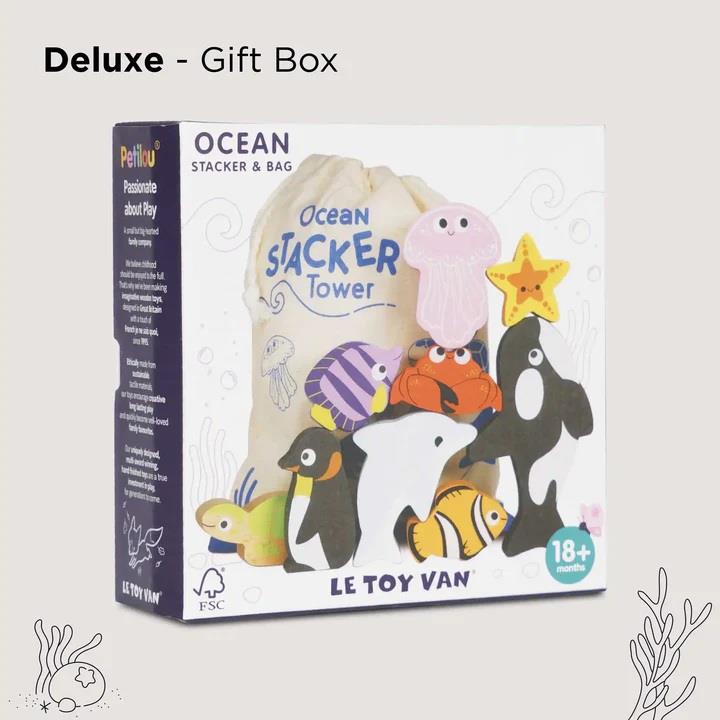 LE TOY VAN ANIMALI DELL'OCEANO IMPILABILI PL139