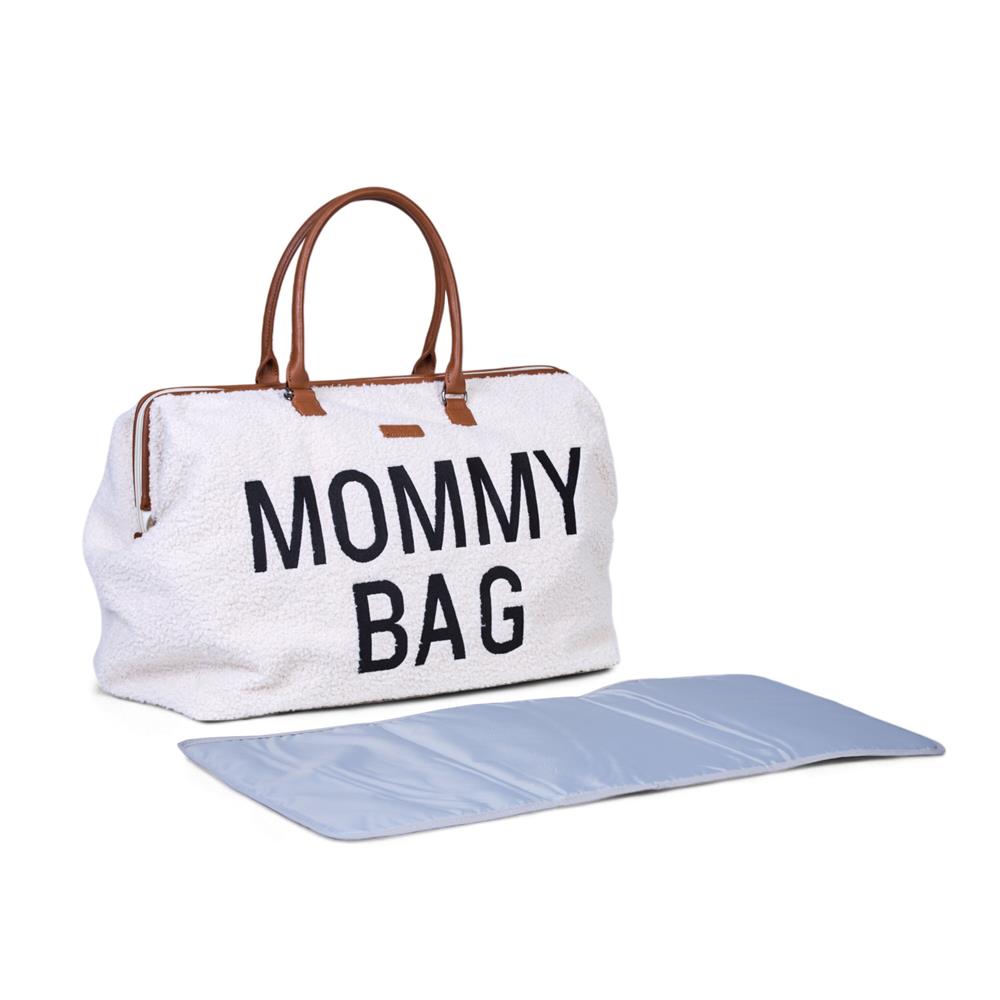 CHILDHOME MOMMY BAG BORSA PER IL CAMBIO - TEDDY BIANCO SPORCO