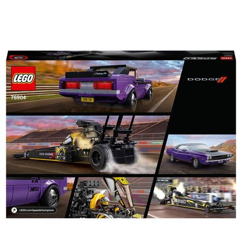 LEGO SPEED CHAMPIONS MOPAR DODGE//SRT TOP FUEL DRAGSTER E 1970 DODGE CHALLENGER T/A 76904