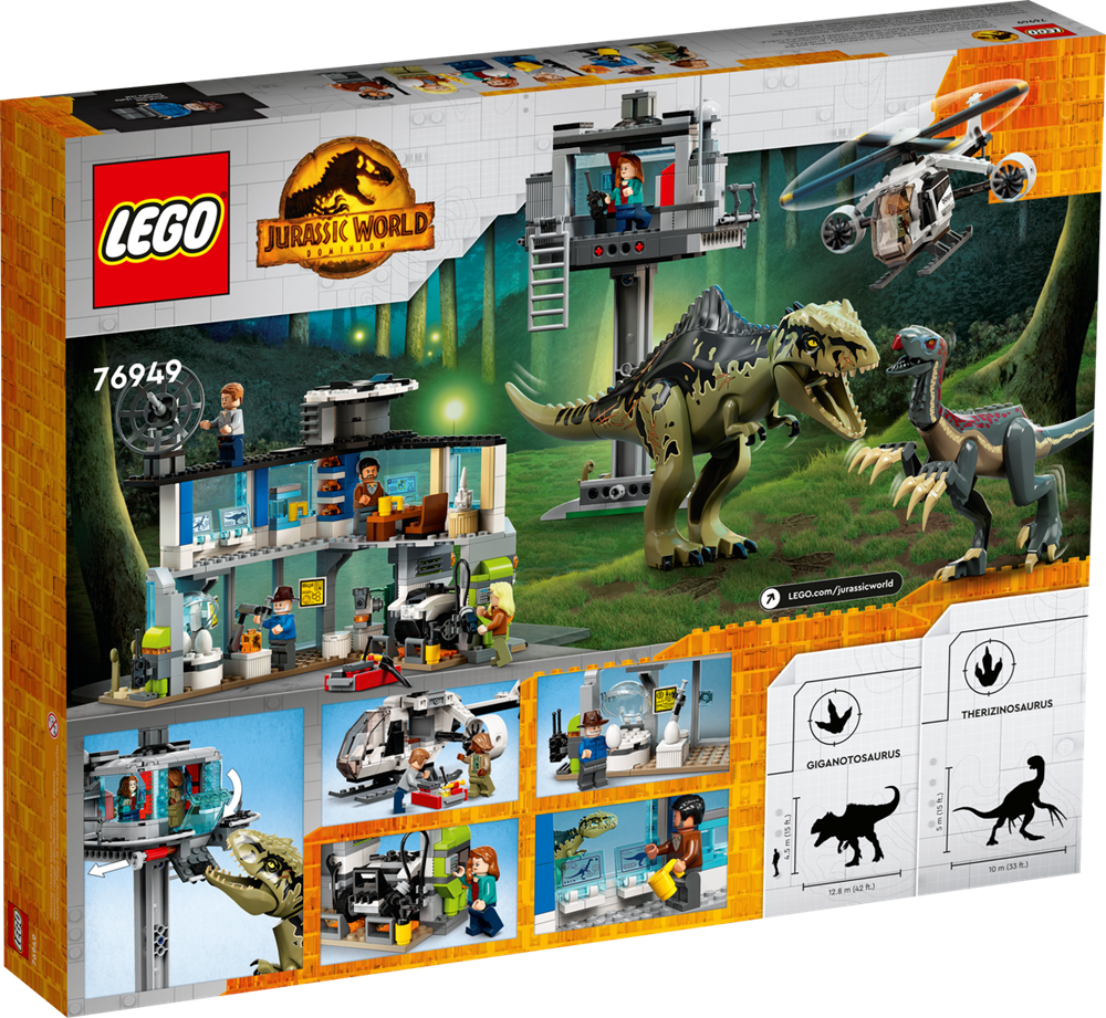 LEGO JURASSIC WORLD L’ATTACCO DEL GIGANOTOSAURO E DEL TERIZINOSAURO 76949