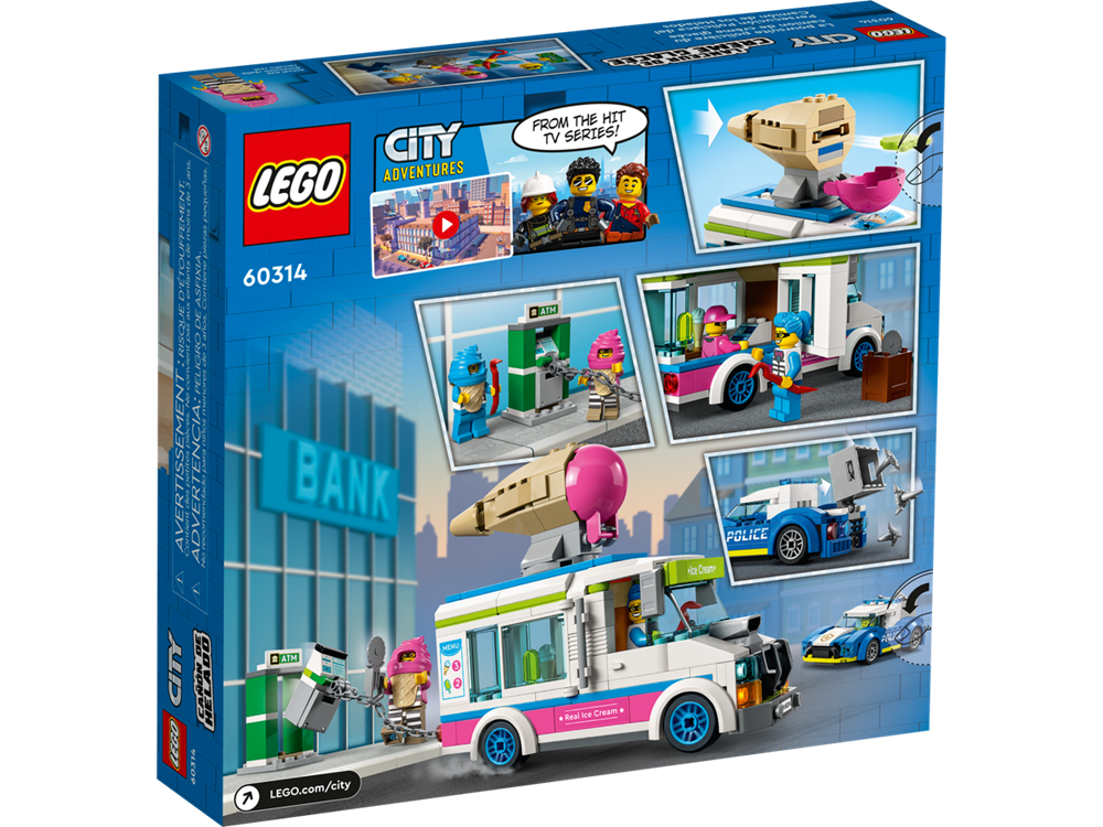 LEGO CITY IL FURGONE DEI GELATI E L’INSEGUIMENTO DELLA POLIZIA 60314