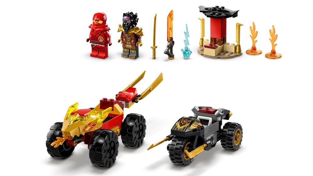 LEGO NINJAGO BATTAGLIA SU AUTO E MOTO DI KAI E RAS 71789